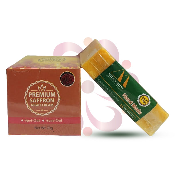 Irani Premium Saffron Whitening Night Cream & Egyptian Secret Saffron Goat Milk Soap