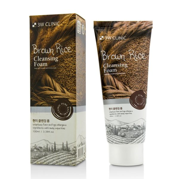 3W Clinic Brown Rice Foam Cleansing